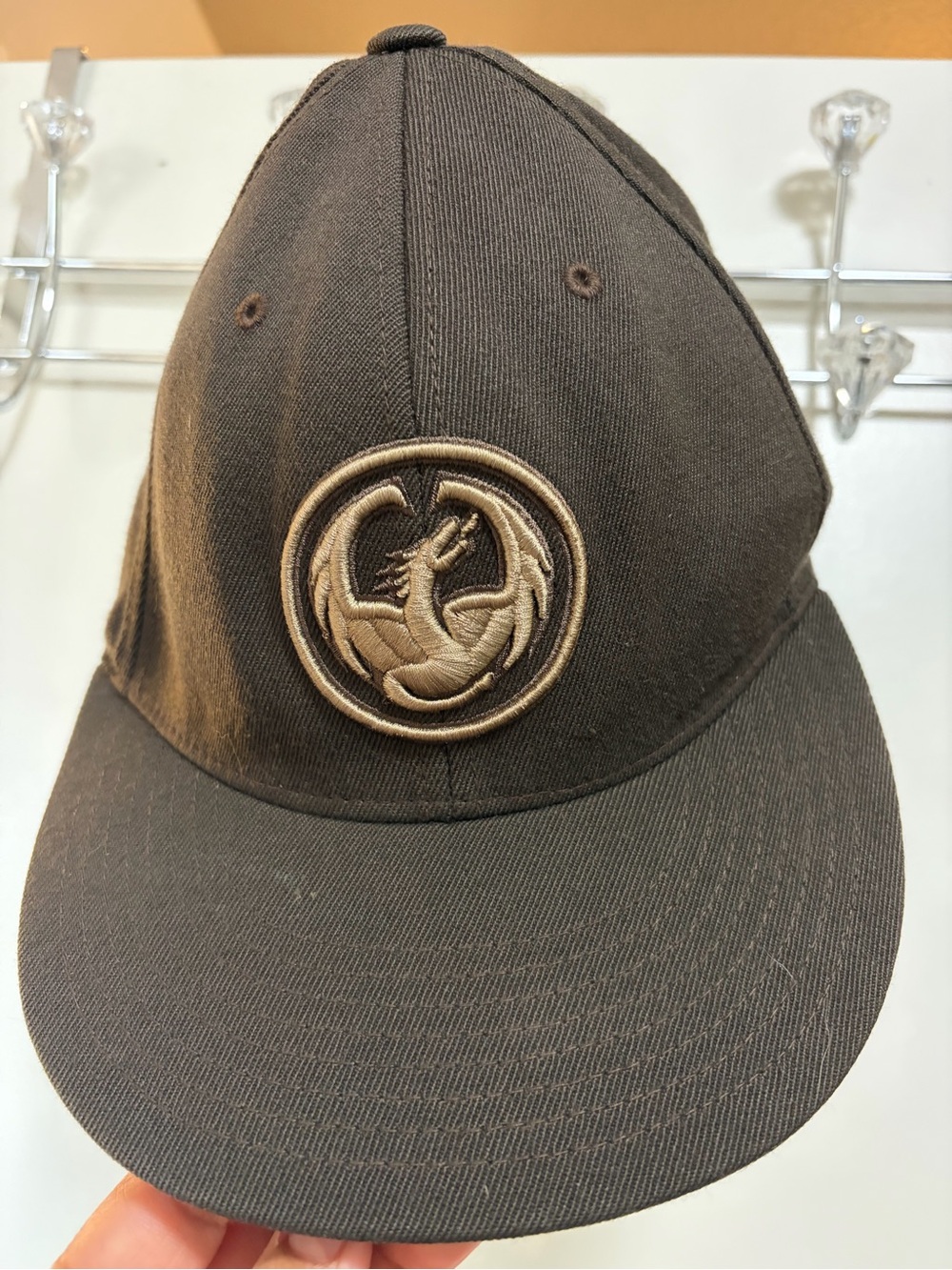 Men's Brown Dragon Embroidered Baseball Cap